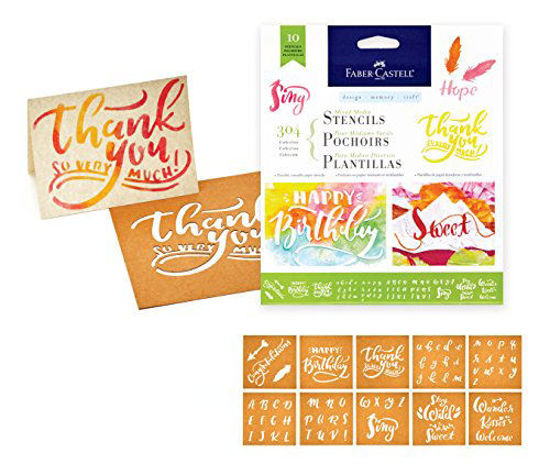 Getuscart Faber Castell Mixed Media Paper Stencils 10 Reusable