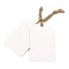 Picture of Little Tags,100 PCS 7 x 4 cm White Kraft Paper Tags Gift Tags,Rectangular Kraft Hang Tags with 100 Feet Jute Twine