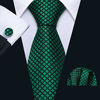 Picture of Barry.Wang Emerald Green Silk Tie Set Tartan Ties for Men