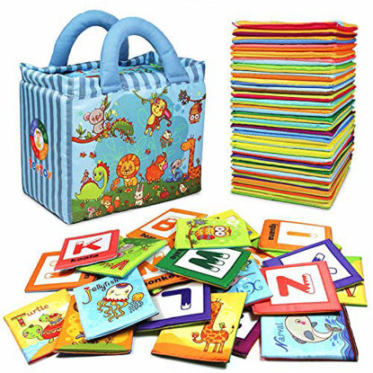 Picture of TEYTOY Baby Toy Zoo Series 26pcs Soft Alphabet Cards with Cloth Bag for Over 0 Years