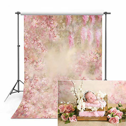 Picture of COMOPHOTO Newborn Backdrops for Photography Baby Floral Photo Background for Pictures 5x7ft Seamless Polyester