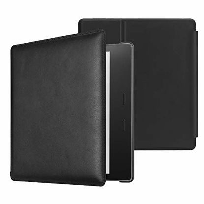 Picture of CaseBot Leather Case for Kindle Oasis (10th and 9th Gen, 2019 and 2017 Release) - Slim Fit Protective Cover, Black