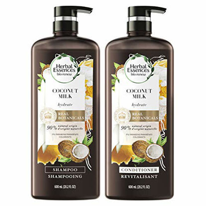 Picture of Herbal Essences, Shampoo and Conditioner Kit with Natural Source Ingredients, Color Safe, Bio Renew Coconut Milk, 20.2 fl oz, Kit