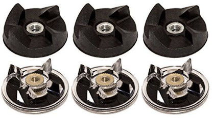Picture of Blendin Lot of 6 Base Gear and Blade Gear Replacement Part,Compatible with Magic Bullet MB1001 250W Blenders