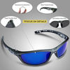 Picture of RIVBOS Polarized Sports Sunglasses Driving Sun Glasses Shades for Men Women Tr 90 Unbreakable Frame for Cycling Baseball Running Rb833 833-transparent Grey ice Blue