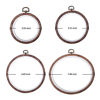 Picture of 4 Pcs Embroidery Hoops Set Cross Stitch Hoop Ring Imitated Wood Display Frame-Circle and Oval Hand Embroidery Kits for Art Craft Sewing (Imitated Wood)