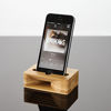 Picture of Cell Phone Stand, Fanshu Desktop Mobile Phone Holder Amplifier, Universal Portable Wood Cellphone Dock on Desk Bamboo Bed Stand Mount Cradle for Phone 5 6s 7s 8s Plus X XS Android Type C Smartphone