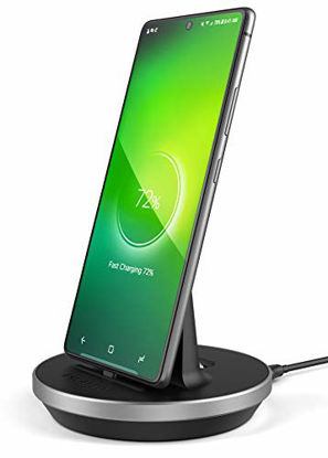 Picture of Encased USB-C Phone Dock, Desktop Charging Stand (QC3.0 Compatible) Rapid Charger with UsbC Power Cable for Samsung, LG, Motorola and Pixel Models (Case-Friendly Design)