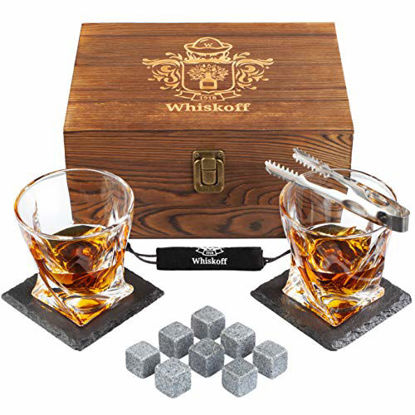 Kave 22 Spinning Whiskey Glasses - Elegant Bourbon Glasses with Ice Ball Mold - Thick, Scotch Glasses Set of 4 - Luxurious Gift for Whisky