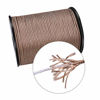 Picture of WXJ13 One Roll 50 Yards Brown Braided Nylon Lift Shade Cord with 5 Pack Brown Wood Cord Knobs, 1.8 mm (Brown)