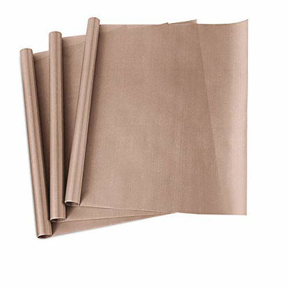 Picture of 3 Pack PTFE Teflon Sheet for Heat Press Transfer Sheet Non Stick 16 x 20" Heat Transfer Paper Reusable Heat Resistant Craft Mat