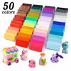 Picture of Polymer Clay, Shuttle Art 50 Colors 1.2 oz/Block Soft Oven Bake Modeling Clay Kit, 19 Tools and 10 Kinds of Accessories, Non-Stick, Non-Toxic, Ideal DIY Gift for Kids [ Total 4.1LB ]