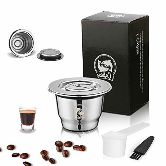 Stainless Steel Refillable Coffee Capsules with Accessories Compatible With  Nespresso Machine Coffee Pods Reusable Coffee Filters