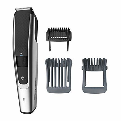 Picture of Philips Series 5000 Norelco Electric Cordless One Pass Beard and Stubble Trimmer with Washable Feature, Black and Silver
