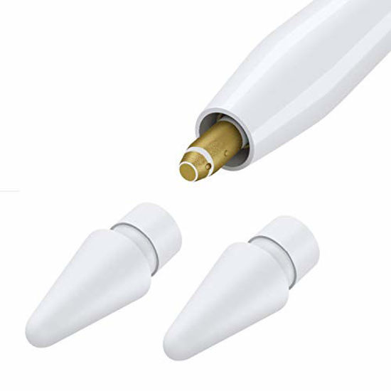 Picture of Replacement Tips Compatible with Apple Pencil 2 Gen iPad Pro Pencil - Apple Pencil iPencil Nib for iPad Apple Pencil 1 st/Pencil 2 Gen White 2 Pack