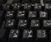 Picture of FARSI (Persian) Keyboard Stickers with White Lettering ON Transparent Background