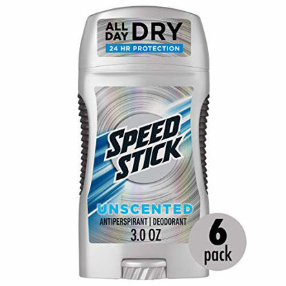 Picture of Speed Stick Power Antiperspirant Deodorant for Men, Unscented - 3 Ounce, Pack Of 6 ( Packaging May Vary)