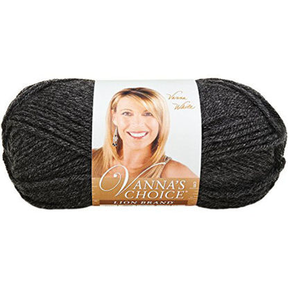 Picture of Lion Brand Yarn 860-404E Vanna's Choice Yarn, Dark Grey Heather