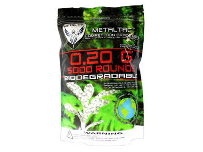 Picture of MetalTac Airsoft BBS Bio-Degradable .20g Perfect Grade High Precision 6mm BB Pellets (Bag of 5000 Rounds)