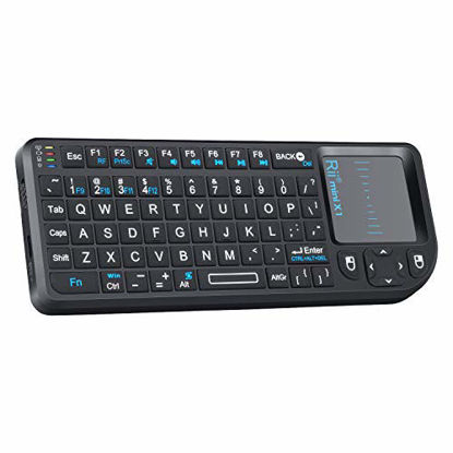 Picture of Rii 2.4G Mini Wireless Keyboard with Touchpad Mouse,Lightweight Portable Wireless Keyboard Controller with USB Receiver Remote Control for Windows/ Mac/ Android/ PC/Tablets/ TV/Xbox/ PS3. X1-Black .