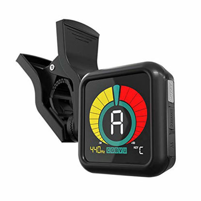 Picture of KLIQ UberTuner - Professional Clip-On Tuner for All Instruments (multi-key modes) - with Guitar, Ukulele, Violin, Bass & Chromatic Tuning Modes (also for Mandolin and Banjo)