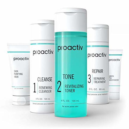 Picture of Proactiv 3 Step Acne Treatment - Benzoyl Peroxide Face Wash, Repairing Acne Spot Treatment for Face And Body, Exfoliating Toner - 60 Day Complete Acne Skin Care Kit