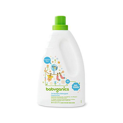 Picture of Babyganics 3X Baby Laundry Detergent, Fragrance Free, 60oz, Packaging May Vary