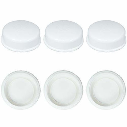 Picture of Sealing Caps Lids Compatible with Wide Neck Collection Bottle Avent Natural PP Bottles and Nenesupply Wide Neck Bottle Storage Bottle Cap Replace Avent Natural Bottle Sealing Ring and Sealing Disc