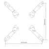 Picture of Mount Plus 201P Adapter Bracket Convert VESA 100x100mm to VESA 200x200mm and 200x100mm (Fits Most 23" to 42" Flat Panel TV)