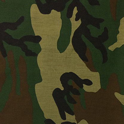 Picture of Camouflage Print Fabric Cotton Polyester Broadcloth Camo by The Yard 60" inches Wide (Camouflage)