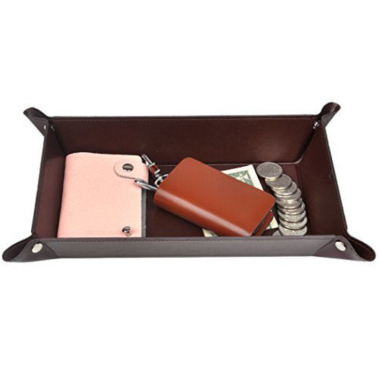 Getuscart Valet Tray Pu Leather, Mens Leather Valet And Catch All