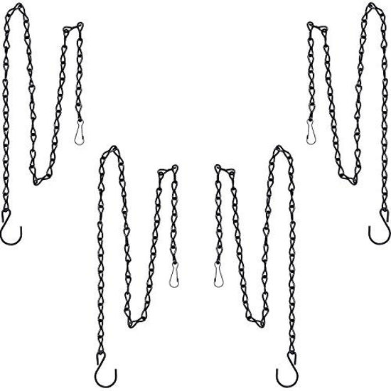 Picture of Outus Hanging Chain for Hanging Bird Feeders, Birdbaths, Planters and Lanterns, 4 Pack (35 Inch, Black)
