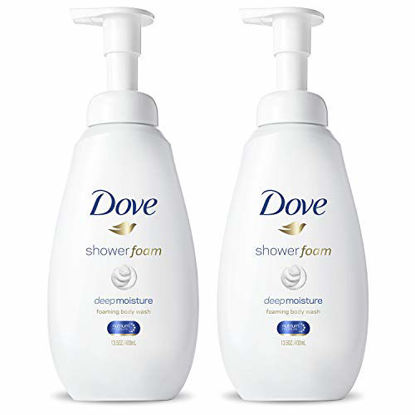 Picture of Dove Instant Foaming Body Wash for Soft, Smooth Skin Deep Moisture Cleanser That Effectively Washes Away Bacteria While Nourishing Your Skin 13.5 oz, Pack of 2