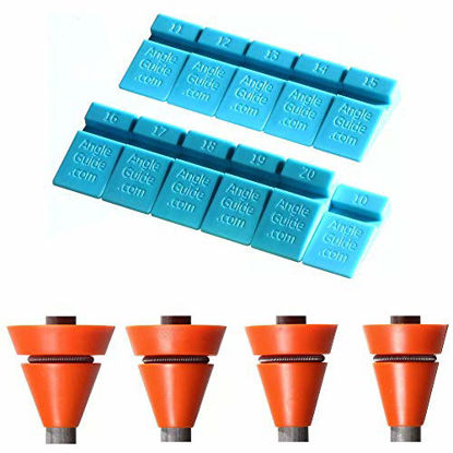 Picture of Wedgek AZ4 Angle Guides Combo, Blue for Sharpening Stones, Orange for Rods