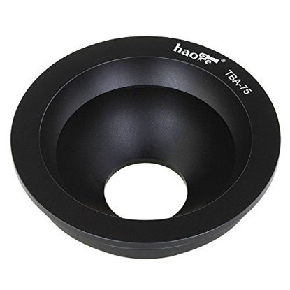 Picture of Haoge TBA-75 75mm Half Ball Bowl Adapter for Gitzo Systematic Series 3 4 5 Tripod Head fit 75mm Manfrotto Gitzo Sachtler Fluid Video Heads