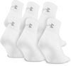 Picture of Under Armour Adult Cotton Quarter Socks, 6-Pairs , White/Gray , Shoe Size: Mens 4-8, Womens 7-9