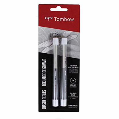 Picture of Tombow 57316 Mono Zero Eraser Refills, Round 2.3mm, 2-Pack