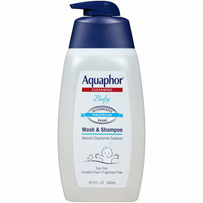 Picture of Aquaphor Baby Wash and Shampoo - Mild, Tear-free 2-in-1 Solution for Babys Sensitive Skin - 25.4 fl. oz. Pump