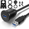Picture of USB 3.0 Male to USB 3.0 Female AUX Flush Mount Car Mount Extension Cable for Car Truck Boat Motorcycle Dashboard Panel -(3 Feet - 1 Meter)