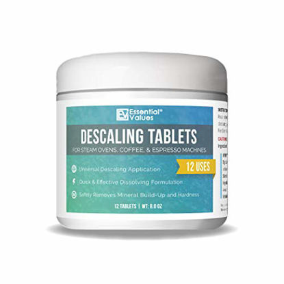 Picture of Descaling Tablets (12 Count/Up To 12 Uses) For Jura, Miele, Bosch, Tassimo Espresso Machines and Miele Steam Ovens by Essential Values