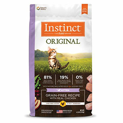 Picture of Instinct Original Kitten Grain Free Recipe with Real Chicken Natural Dry Cat Food by Nature's Variety, 4.5 lb. Bag