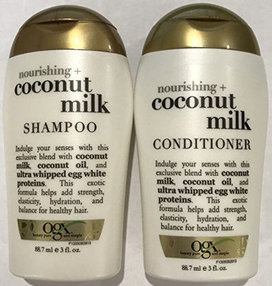 Picture of Ogx Nourishing Coconut Milk Shampoo & Conditioner Travel Size - 3 Oz. Each