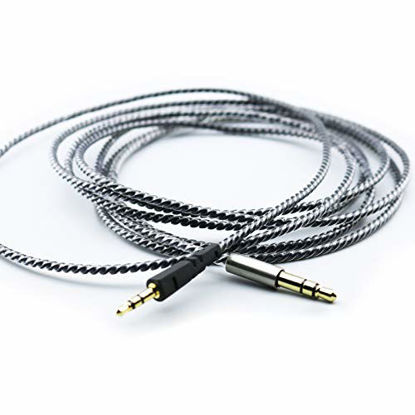 Picture of NewFantasia Replacement Cable for Bowers & Wilkins P5 / P5 S2 Wireless/Recertified Headphone Silver Plated Copper Audio Upgrade Cord 1.2m/4ft