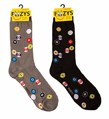 Picture of Foozys Mens Billiards Cool Sports Novelty Crew Socks | 2 Pair