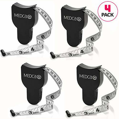 Picture of Body Tape Measure - (4 Pack) Measuring Tape for Body and Body Fat Measuring Device Fitness & Weight Monitors, (Inches & cm) Retractable Tapes Measure Ruler for Accurate Body Fat Calculator