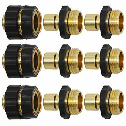 Picture of Twinkle Star 3/4 Inch Garden Hose Quick Connector Water Hose Fitting Male and Female, 9 of Set