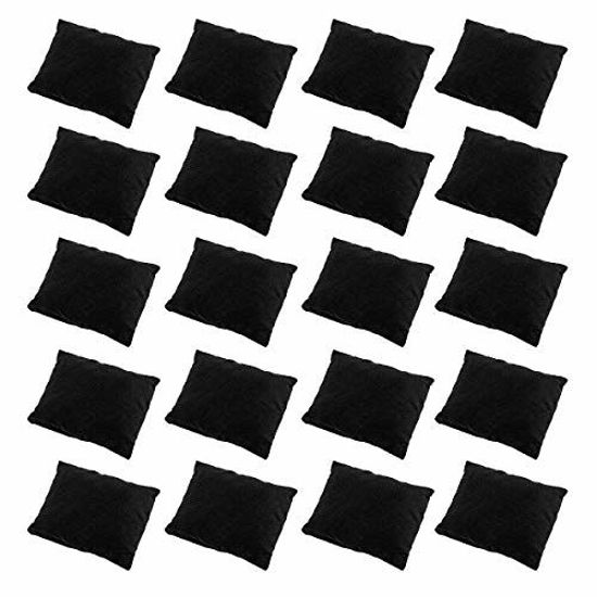 Picture of Sdoot 20 Pieces Velvet Bracelet Watch Pillow, Small Black Velvet Pillow Jewelry Pillow Watch Bracelet Bangle Cushions
