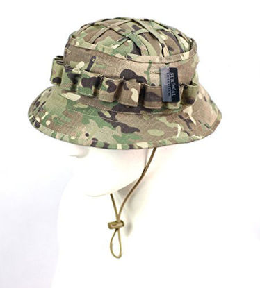 Picture of ZAPT Boonie Hat Military Camo Cap Hunter Sniper Ghillie Bucket Hats Adjustable Jungle Bush Hat (Multi Camo)