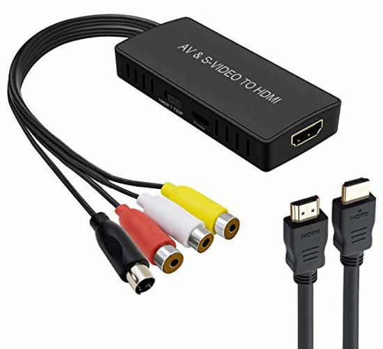 GetUSCart Svideo to HDMI Converter PS2 HDMI Adapter AV to HDMI
