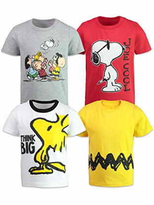 Picture of Peanuts Snoopy Charlie Brown Woodstock Toddler Boys T-Shirts 4 Pack 5T